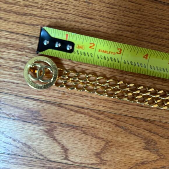 Chanel Vintage Double Layer Belt with CC Sunburst Medallion 31" CoA Authentic - Picture 8 of 8
